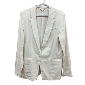 Reitmans Womens White Linen Blend Blazer Jacket Size 11​​​